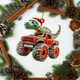 Custom Dinosaur Christmas Ornament, Monster Truck Ornament