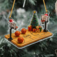 Personalized Basketball Court Flat 2D Christmas Ornament