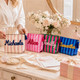 Personalized Travel Makeup Bag, Waterproof Striped Cosmetic Pouch