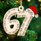 Custom Six Seven Ornament, Teen Slang Ornament, Funny Teenager Ornament