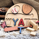 Baseball themed name puzzle, baby shower gift ,birthday for toddlers