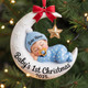 Babya??s First Christmas Ornament, Moon Acrylic Keepsake