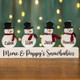 Personalized Snowman Family Sign: Rustic Christmas Mantel Decor