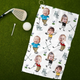 Custom Photo Golf Towel With Baby Face, Custom Dad Golf Towel With Kids Faces