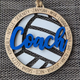 Volleyball coach gift, Personalized volleyball ornament / car charm