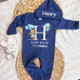 Personalized baby coming home outfit, romper hat set,