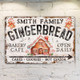 Custom Name Gingerbread Bakery Metal Sign