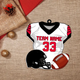 Personalized American Football Uniform 2D Flat Ornament NOT 3D