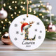Personalized Christmas ornament 2025, Personalized Letter ornament, Family Ornament