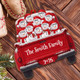 Custom Snowman Family Christmas Ornament, Red Truck Flat Ornament