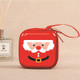 Personalization name Festive Red PVC Christmas Coin Purse