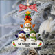 Custom Snowman Family Ornament, Personalized Christmas Ornament with Names