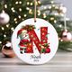 Personalized initial ornament, Custom Letter ornament
