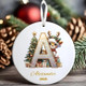 Personalized initial ornament, Custom Letter ornament