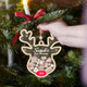 Customize Reindeer Baby 1st Christmas Ornament, 4D Shaker Baby Shower Gift
