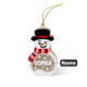 Personalized Snowman LED Wooden Ornament