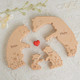 Hugging Bear Family Floral Version, Personalized Wooden Bear Family Puzzle
