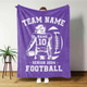Name Football Senior Gift for Football Team Personalized Football Blanket