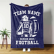 Name Football Senior Gift for Football Team Personalized Football Blanket