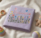 Custom Embroidered Name Blanket with Butterflies and Wildflowers for Newborn