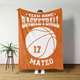 Personalized Basketball Blanket, Basketball Gift For Team