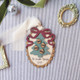 Personalized Family Christmas Ornament: Scalloped Bow