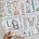 CUSTOM BABY BOY Safari Animals Baby Blanket