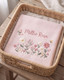 Personalized Floral Embroidered Baby Blanket - Custom Name Knitted Throw