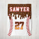 Custom Baseball Drip Blanket, Personalized Ice Cream Drip Baseball Blanket