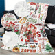 Personalized Christmas Santa Reindeer Custom Name Blanket