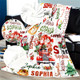 Personalized Christmas Santa Reindeer Custom Name Blanket