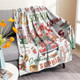 Personalized Christmas Santa Reindeer Custom Name Blanket