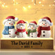 Custom Snowman Family Christmas Night Light, Snowman Christmas Decor