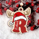 Personalized Name/Initials Christmas Reindeer & Tree Pendant