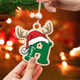Personalized Name/Initials Christmas Reindeer & Tree Pendant