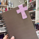 Personalized Cross Leather Magnetic Bookmark, Engraved Reader Gift