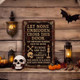 Witcha??s Spell Metal Sign a?? Halloween Home Protection Poem