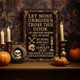 Witcha??s Spell Metal Sign a?? Halloween Home Protection Poem