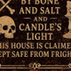 Witcha??s Spell Metal Sign a?? Halloween Home Protection Poem