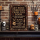 Witcha??s Spell Metal Sign a?? Halloween Home Protection Poem