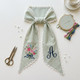 Floral Coquette Wreath Sash, Custom Monogram Toile