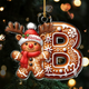 Custom First Letter Gingerbread Ornaments, Personalized Alphabet Letters