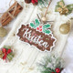 Personalized Wooden Christmas Ornament: Stocking Tag