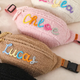 Personalized Plush Waist bag,Kids Crossbody Bag,Custom Crochet Name