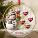 Personalized 1-8 Family Names Christmas Ornaments