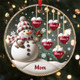 Personalized 1-8 Family Names Christmas Ornaments