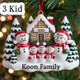 Personalized Snowman Family Ornament