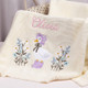Personalized Wildflower Baby Blanket,Floral Baby Blanket,Embroidered Baby Knit Name Blanket