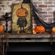 Primitive Pumpkinhead Halloween Decor Metal Art Sign Mantle Decoration