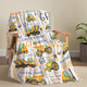 Custom Name Construction Truck Theme Throw Blanket